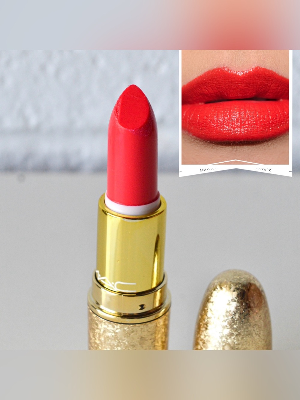 MAC Cosmetics Lipstick *PAINTED SUNSET* Limited Edition True Neon Red